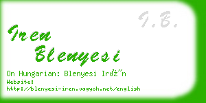 iren blenyesi business card